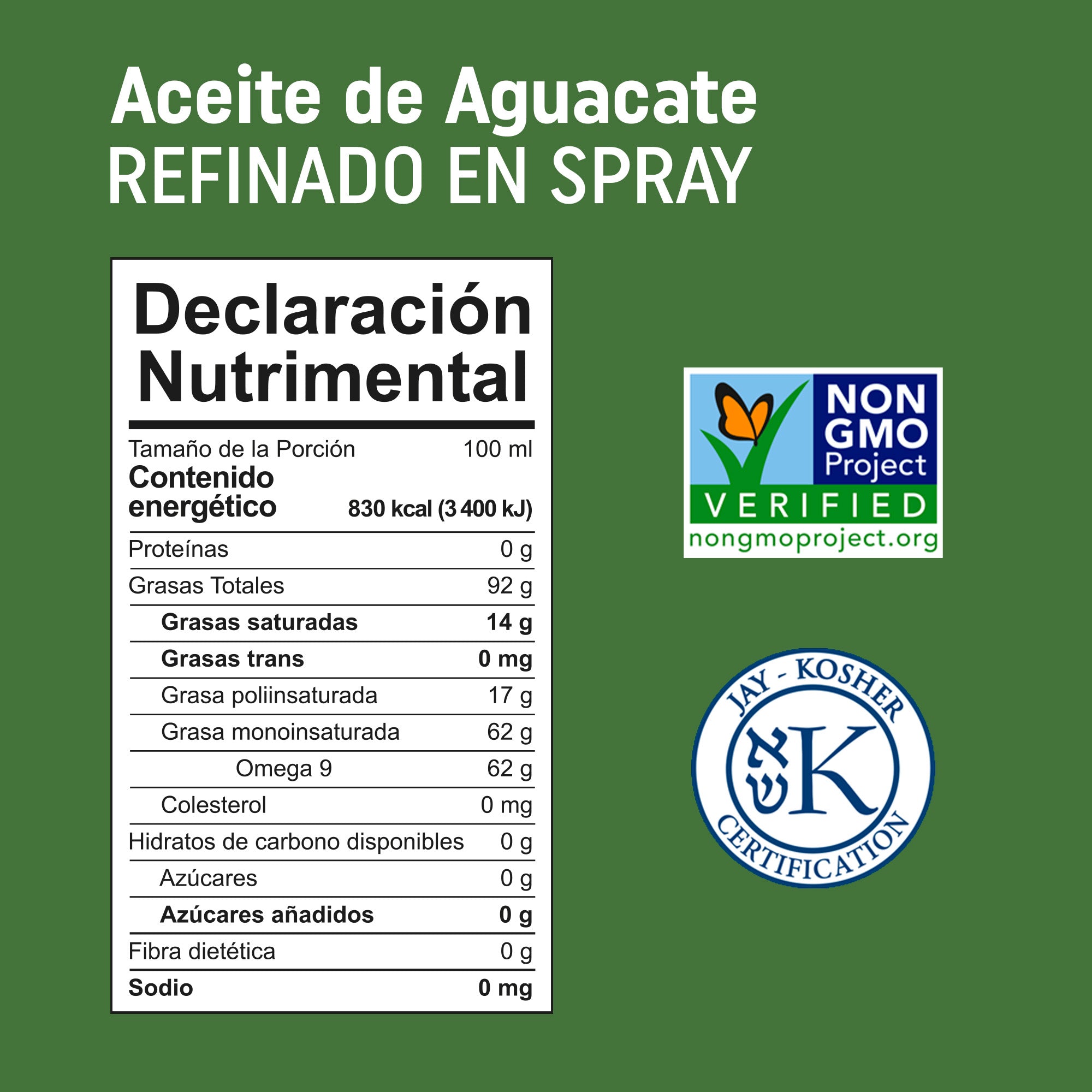 Aceite de Aguacate en Spray 🥑