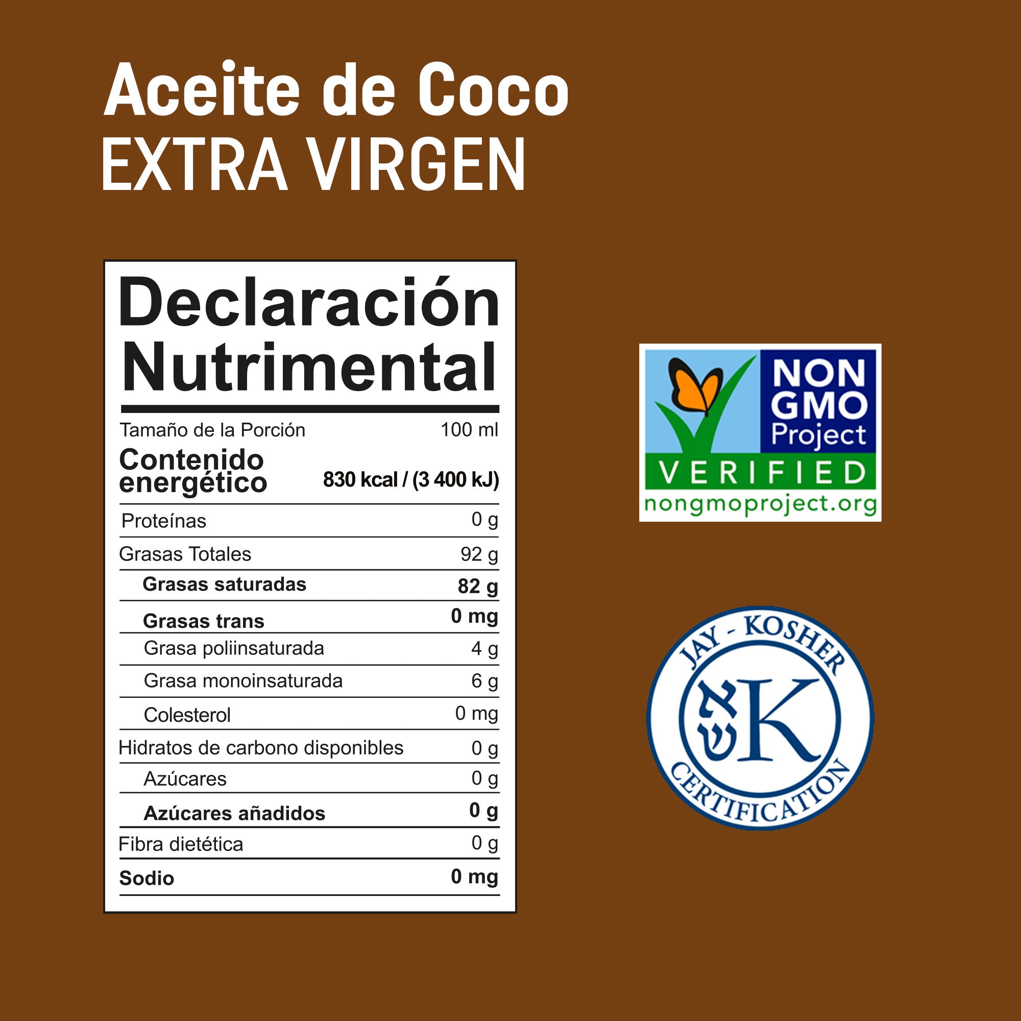 Aceite de Coco Orgánico Extra Virgen