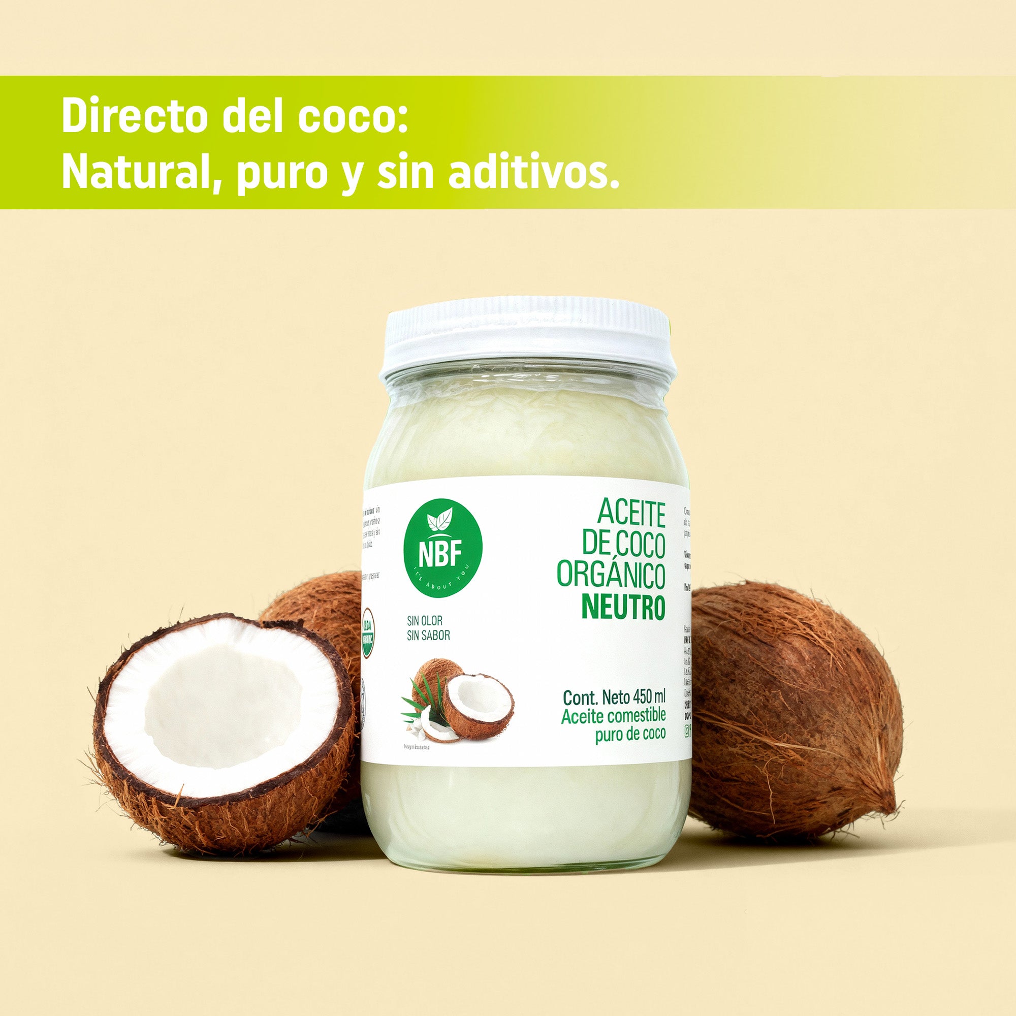Aceite de Coco Orgánico Neutro
