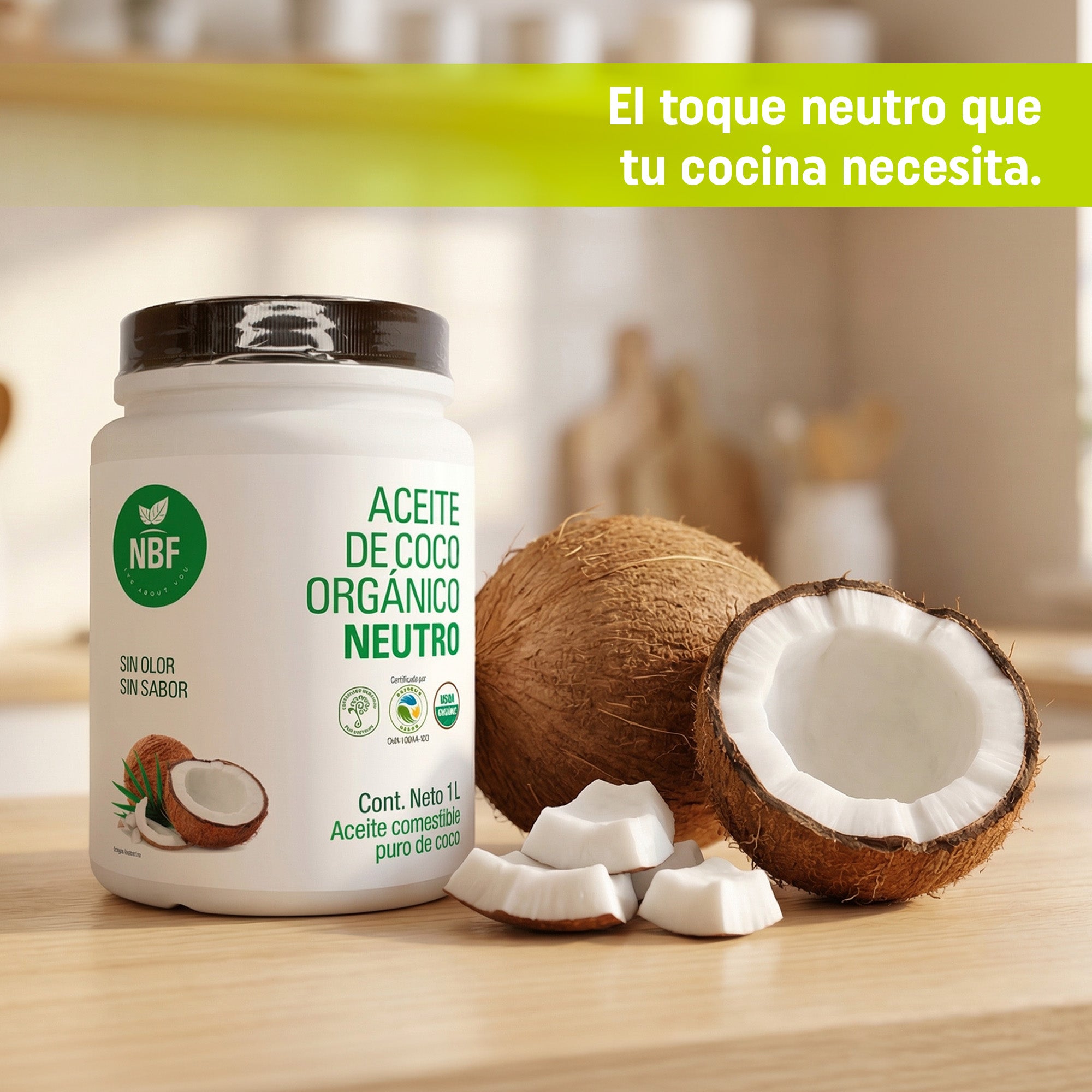 Aceite de Coco Orgánico Neutro