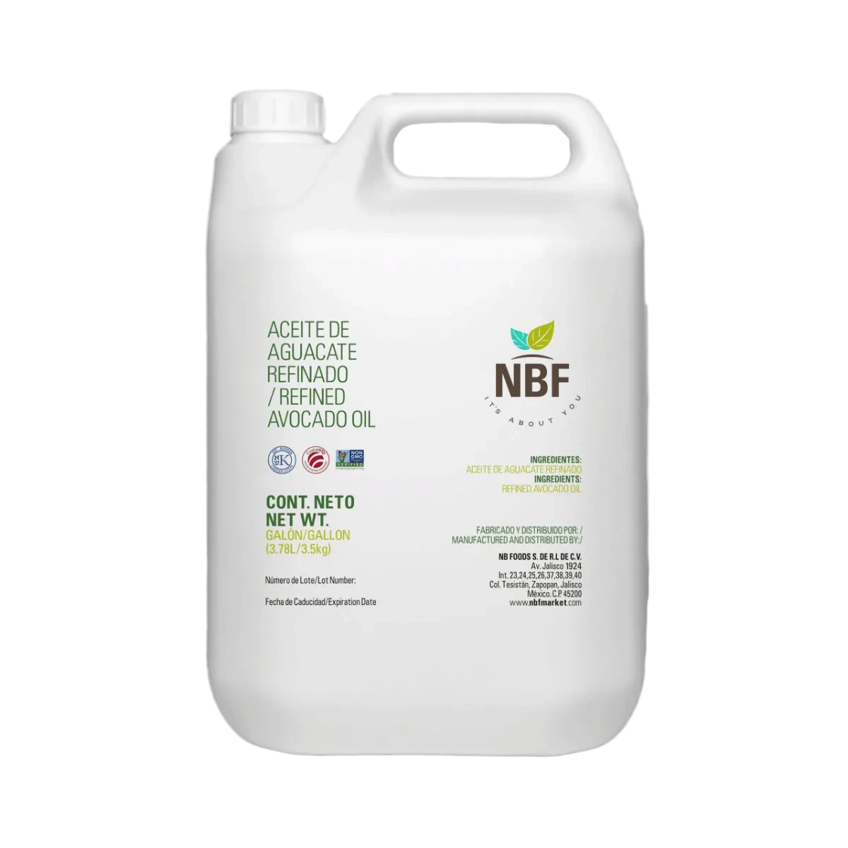 Aceite de Aguacate Refinado 3.78 Litros