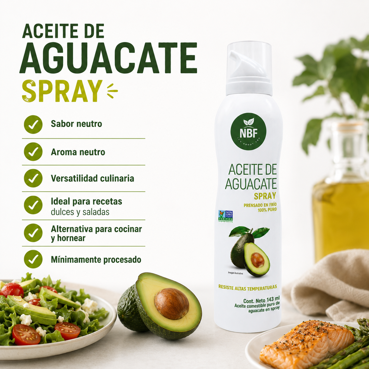Aceite de Aguacate en Spray 🥑