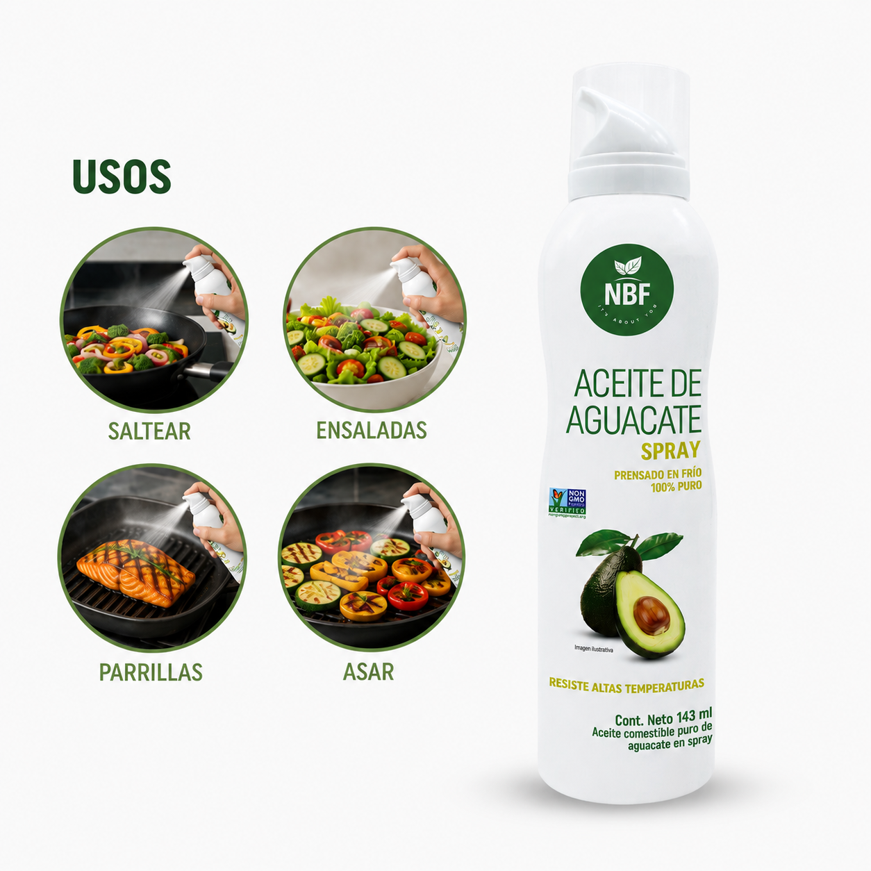 Aceite de Aguacate en Spray 🥑