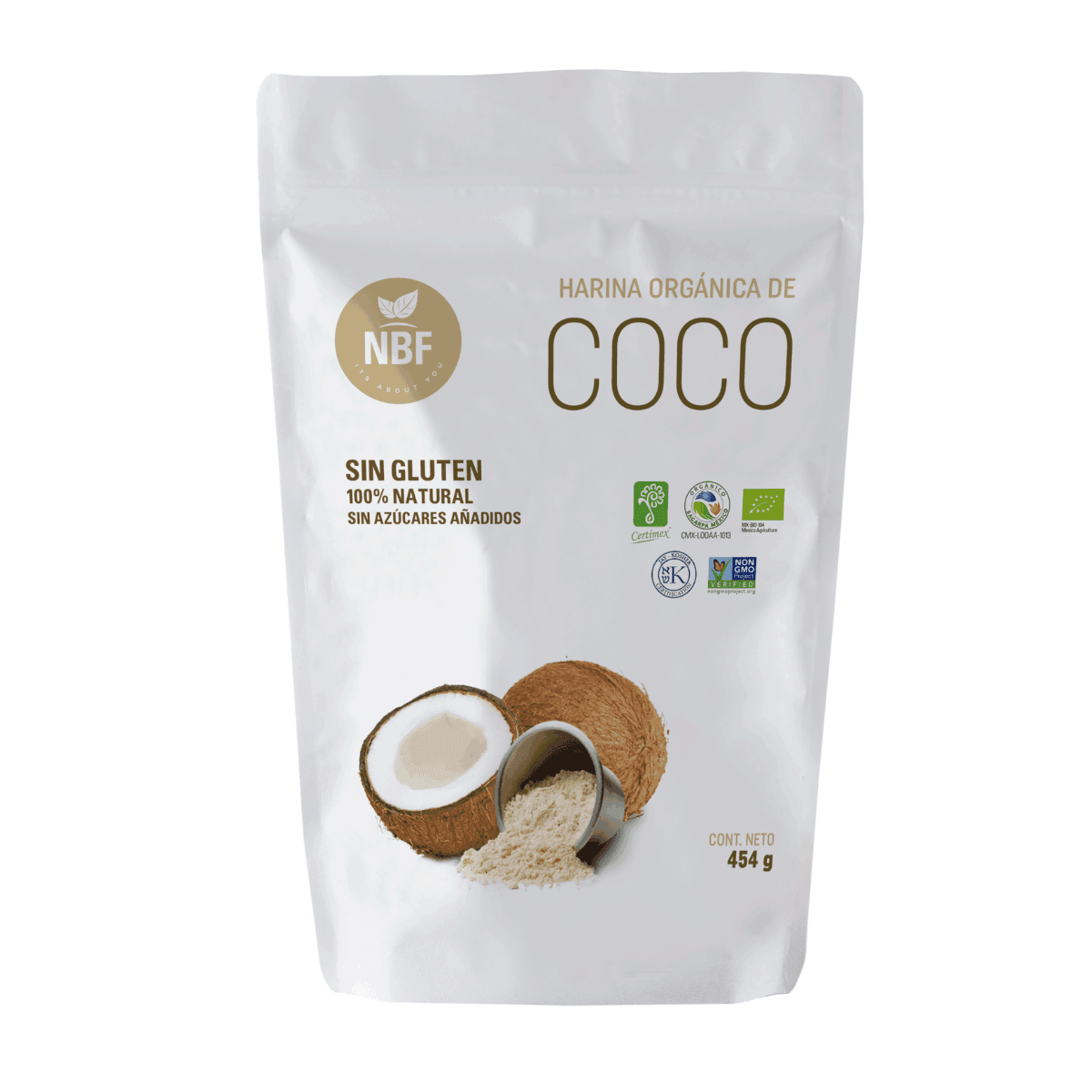 Harina de coco organica 454gr