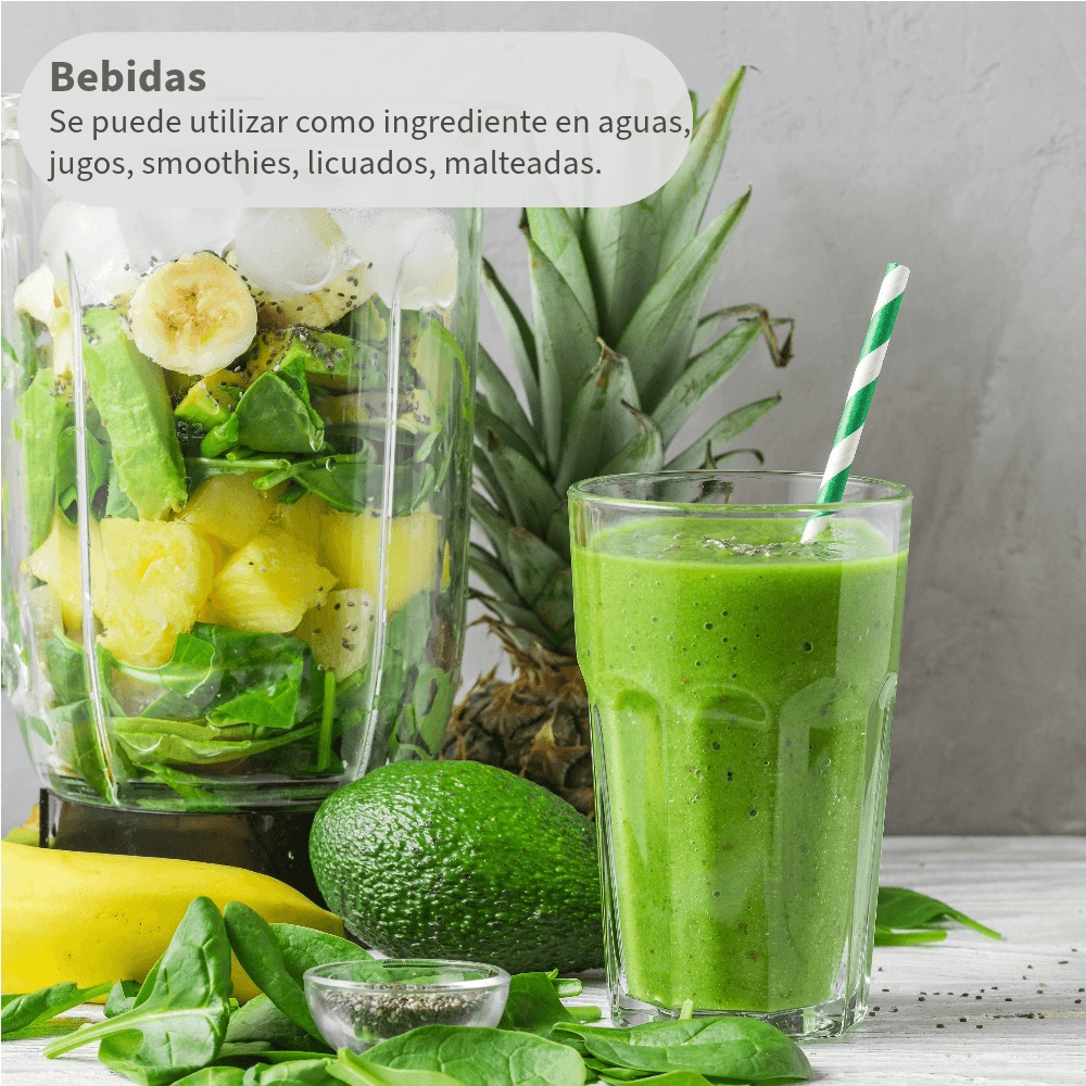 bebida con nopal deshidratado en polvo