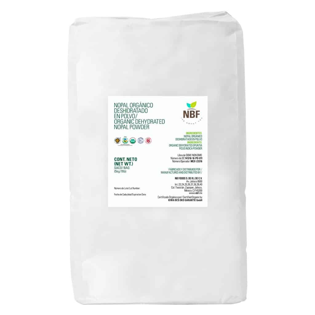 nopal organico deshidratado en polvo 5 kg NBF